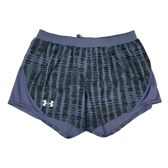 Under Armour Shorts Womens XS Extra Small Purple Blue Heatgear Drawcord Lined - Picture 1 of 12